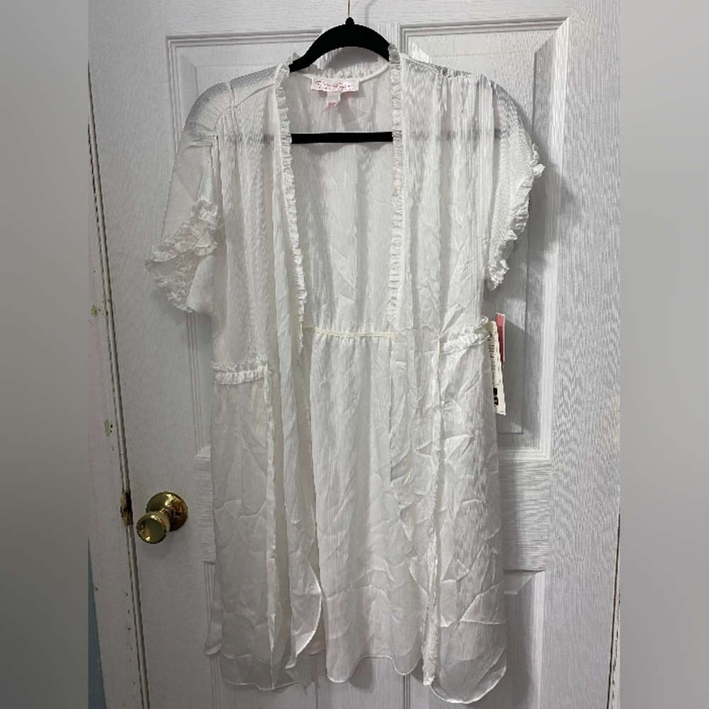 Oscar Del La Renta Robe/cover up womens large NWT